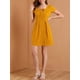 thumbnail image 5 of INSPIRAR CHIC Vestido de Promoción A-Line de Manga Corta con Cuello Cuadrado Impreso para Mujeres S Amarillo-Corazón, 5 of 8