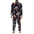 thumbnail image 5 of Bingfone Men'S Pajama Set 2 Piece Loungewear Pjs, Long Sleeve With Pajama Pants-Colorful Mushrooms (3), 5 of 9
