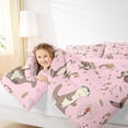 thumbnail image 4 of Homewish Cartoon Animal Otter Full Size Comforter Sets 3-Piece for Kids Boys Girls,Koi Fish Bedding Comforter Set,Stars Print Lightweight Bedding Sets,Ultra Soft Home Decor,Reversible, 4 of 8