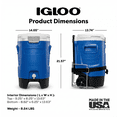 thumbnail image 4 of Igloo 5 gal Sports Rolling Water Cooler with Wheels, Blue, 4 of 11