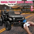 thumbnail image 4 of ThunderBolt 24V Two-Seater Ride on Jeep Car For Kids with 400W Motor, Four-Wheels Suspension, Multimedia, Headlights, Black, 4 of 24
