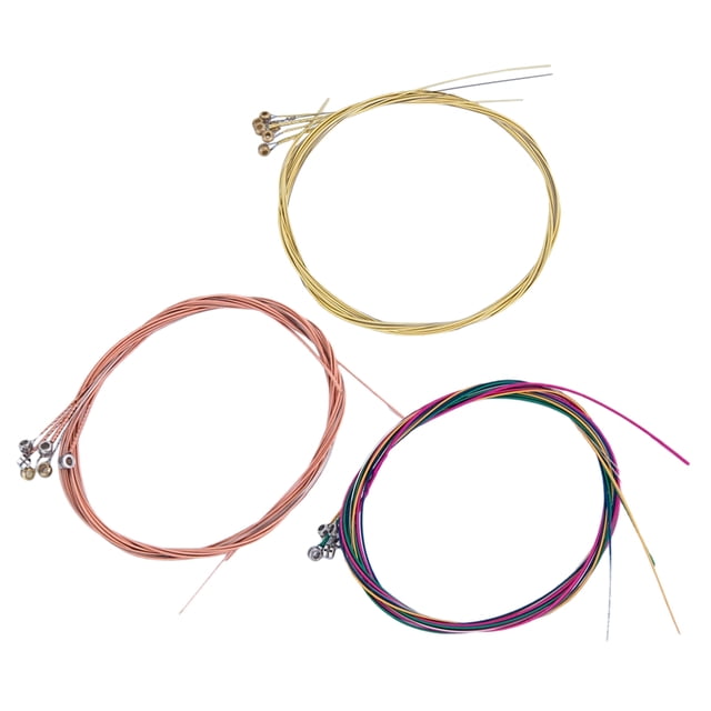 BRIGHTFUFU 3Sets Replacement Folk Guitar Strings for Classical Guitar Durable Assorted Color Strings