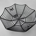 thumbnail image 3 of Halloween Spiderweb Fruit Basket Plastic Storage Bin with Drainage Basin - Countertop Refrigerator Organization Multi-Color(Black), 3 of 5