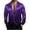 Purple, variant on Men's Silky Satin Shirts Long Sleeve Button Down Gradient Color Collared Blouses Dressy Casual Fall Spring Tops (L, Purple)