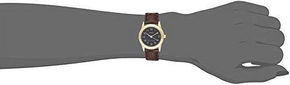 Casio Brown Leather Gold Face Quartz Ladies Analog Watch LTP-V001GL-1B
