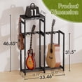 thumbnail image 2 of Soporte para Guitarras Amazer para Guitarra Acústica, Bajo y Eléctrica, Negro, 2 of 8
