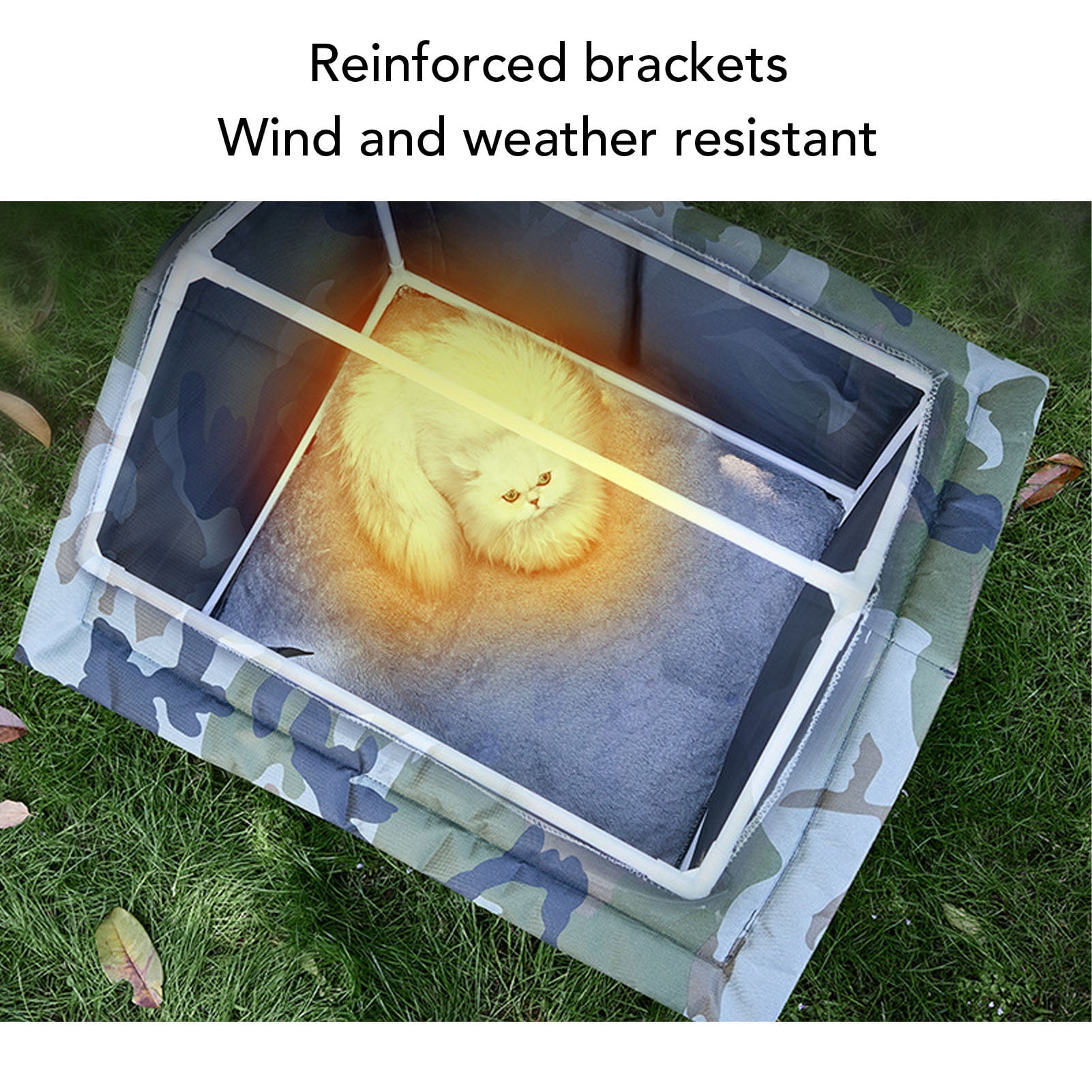 YAHHU Foldable Cat House Water Resistant Enclosed Multi Functional Pet Bed Cave Shelter for Indoor and Outdoor Felines Size XL (23.62 inches / 60.00 cm)