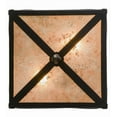 thumbnail image 4 of Meyda Tiffany 109547 Motorcycle 2 Light 15" Wide Semi-Flush Square Ceiling Fixture - Black, 4 of 7