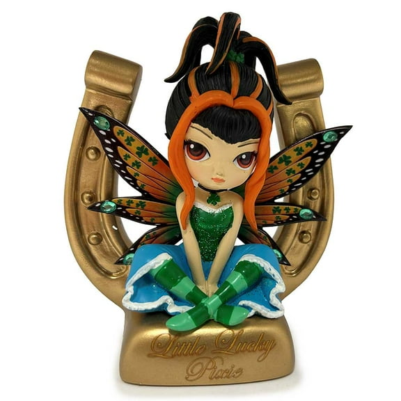 The Hamilton Collection Lucky Little Pixie Issue #5 from The A Fairy Lucky Irish Figurine Collection by Jasmine Becket-Griffith 6-inches