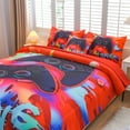 thumbnail image 6 of Btargot 6PCS Video Game Comforter Set Twin 3D Gamepad Ultimate Gamer Bedding Set Red for Boys Girls, 6 of 12