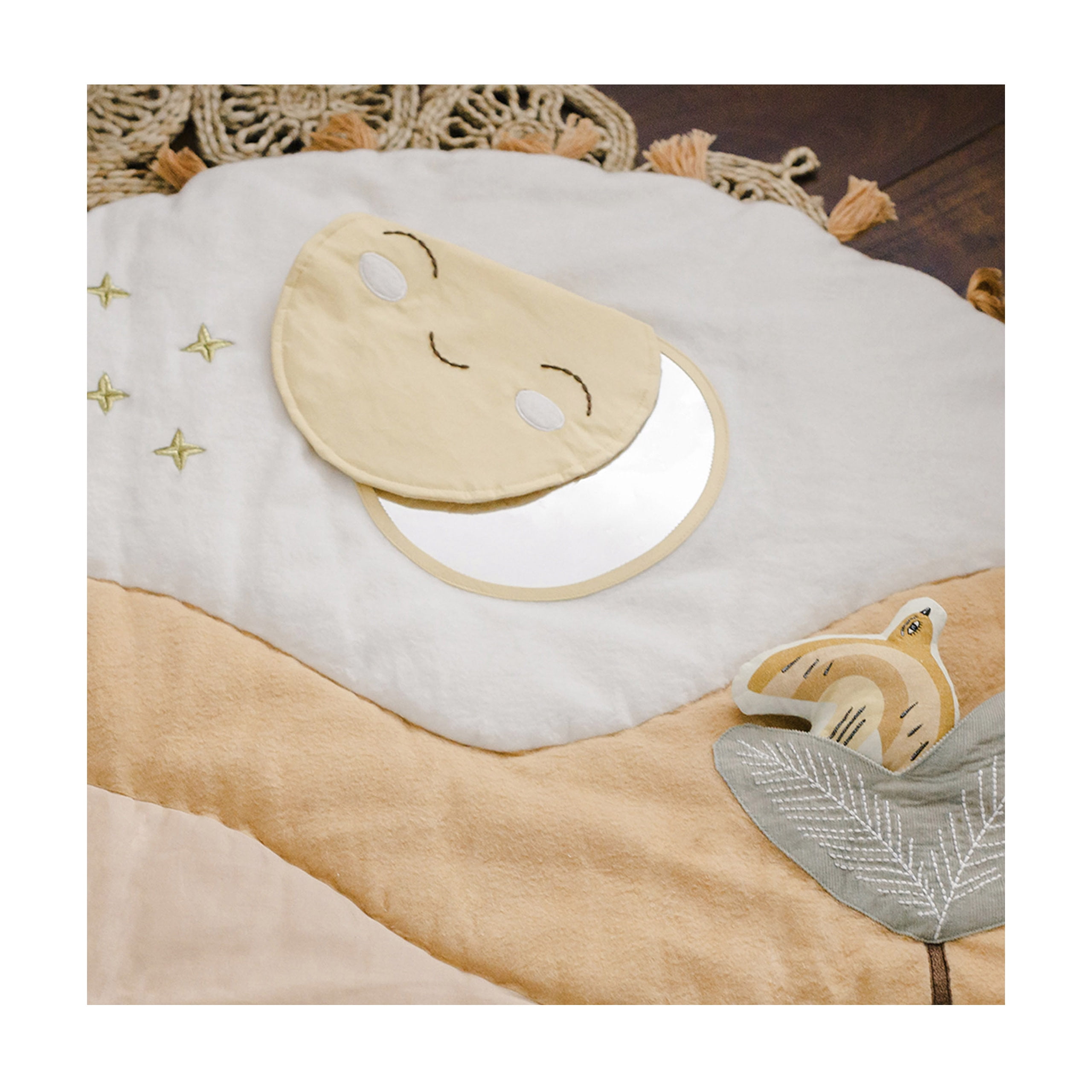 Crane Baby Desert Sunset Activity Mat for Newborn, Play Mat For Baby, Safari Nursery Decor