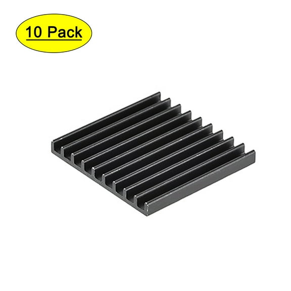 Electronics Cooler Heatsink for MOS GPU IC Chip Black 28 x 28 x 3 mm 10PCS