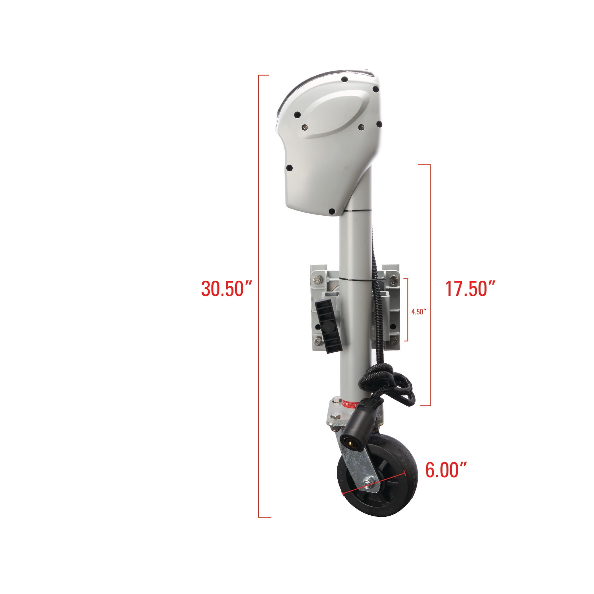 Extreme Max 3005.5754 Electric Marine Boat Trailer Tongue Jack with 7-Way Plug – 1500 lbs. Capacity