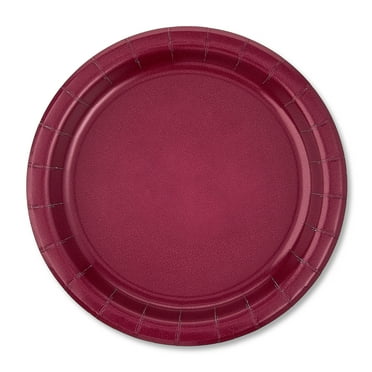 Disposable Paper Plates, 7", Burgundy, 24 Count, by Way To Celebrate