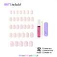 thumbnail image 4 of Kiss Core Design Press On Nails, ‘Friendship’, Pink, Short Round, 32 Count, 4 of 12