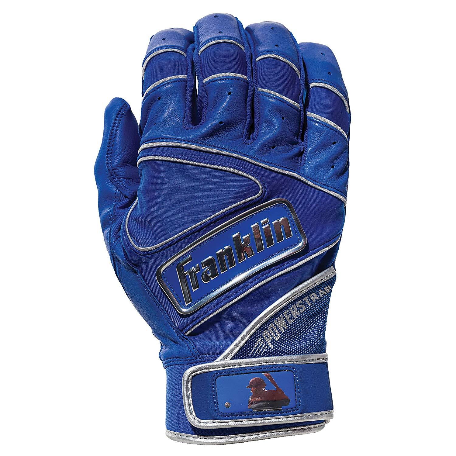 Franklin Chrome Powerstrap Youth Batting Gloves Royal