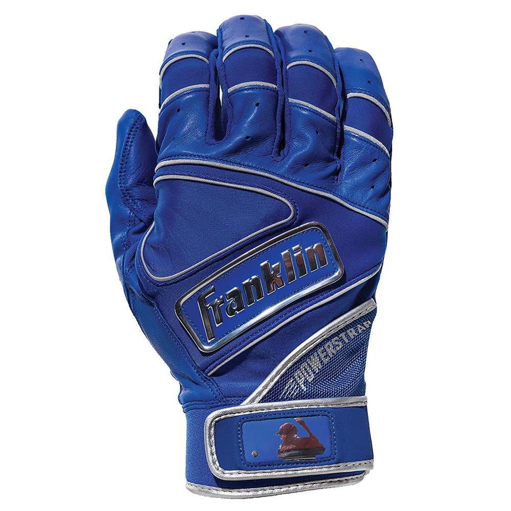 Franklin Chrome Powerstrap Youth Batting Gloves Royal