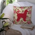 thumbnail image 3 of Afghan Hound Shabby Chic Yellow Roses Fabric Decorative Pillow BB1066-RS-YW-PW1414, 3 of 4
