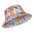 thumbnail image 2 of Easygdp Floral Ditsy Double-Sided Reflective Fisherman Hat,Sun Visor,Casual Hat,Fluorescent Hat,Suitable For Outdoor And Night Walking,Unisex, 2 of 9