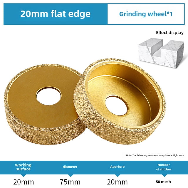 Durable Hardened Alloy Diamond Grinding Wheel with Direct Edge Design – Efficient 20mm Thickness Grinding Tool for Marble, Quartz, Ceramics – Ideal for Stone Processing,, DIY & Professional Use –
