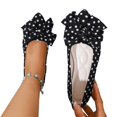 thumbnail image 5 of Willtoo Women Polka Dot Bow Ballet Flats Square Toe Shallow Slip On Mary Jane Shoes Lightweight Soft Sole Fashion Casual Flat Shoes, 5 of 6
