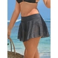 thumbnail image 4 of Charmo Womens Solid Mesh Swim skirts High Waist Swimsuits Bottoms, 4 of 7