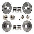 thumbnail image 1 of Transit Auto Front Rear Hub Bearing Assembly Disc Brake Rotors and Ceramic Pads Kit (10Pc) for Car 1997-1999 Buick Park Avenue Oldsmobile Aurora Riviera - Left Right Side (Driver Passenger) KBB-119435, 1 of 11