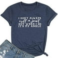 thumbnail image 2 of Pompotops Women's Tops Casual Loose Fit Plus Size Alphabet Printed Tee Shirts Tops, 2 of 8