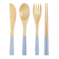 thumbnail image 1 of juego de cuchillo, tenedor, cuchara y palillos de madera - juego de cuatro piezas de cuchillo, tenedor, cuchara y palillos azul MFZFUKR CPB-DE-LYY1496-3, 1 of 5