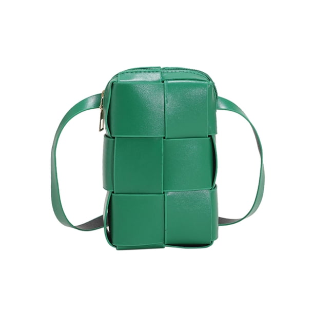 Bolsa PU cuero tejido pequeño hombro cintura mujer Crossbody sólido Mini teléfono monedero Ndcxsfigh Para Estrenar