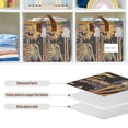 thumbnail image 4 of Yayeee Foldable Storage Basket for Shelves with Handles Waterproof Cloth Bins, Bright Skeleton, 4 of 7