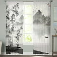 thumbnail image 5 of Chinese Ink Landscape Painting Bamboo Voile Tulle Sheer Curtains for Bedroom Living Room Kitchen r Chiffon Windows Curtain, 5 of 7