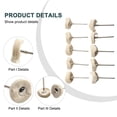 thumbnail image 5 of 10Pc Cloth Polishing Wheel Rotary Tool Accessory Buffing Pad for Jewelry Metal Off White, 5 of 8