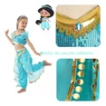 thumbnail image 4 of Disfraz De Princesa Jazmín De Aladino Partido Cosplay Niños, Vestido De Princesa Jazmin, Disfraz De Jazmín Fiesta De Cumpleaños Talla 3-9 Años, 4 of 5
