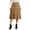 04# Khaki, variant on Women's Faux Suede A-Line Maxi Skirt High Wrap Elastic Waist Casual Flowy Midi Length Fall Winter Office Party Boho Chic Solid S-XL