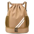 thumbnail image 1 of Mochila Oxford Tela Moda Casual Hombres Suave Cordón Natación Bolsa Caqui, 1 of 9