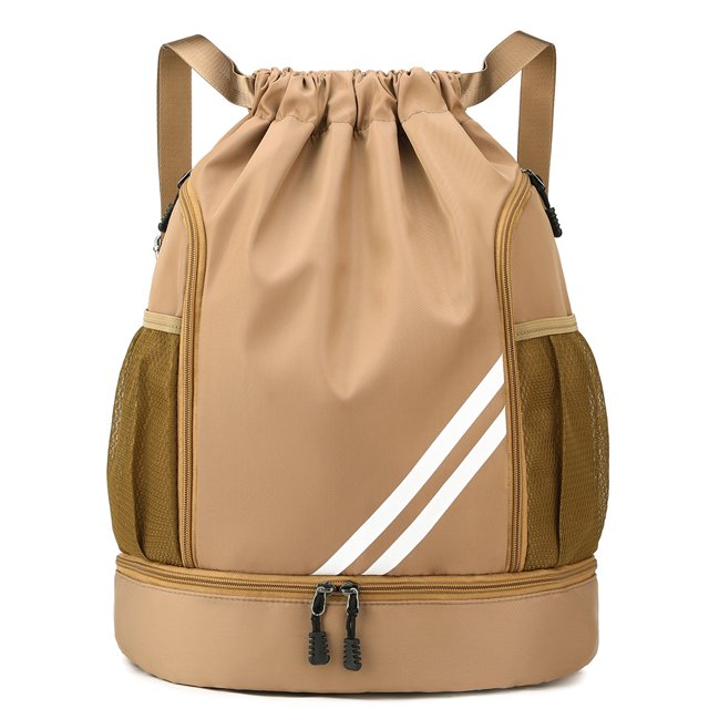 Mochila Oxford Tela Moda Casual Hombres Suave Cordón Natación Bolsa Caqui