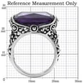 thumbnail image 2 of Luxe Jewelry Designs Women's Stainless Steel Solitaire Ring with AAA Grade Cubic Zirconia Amethyst -, 2 of 4