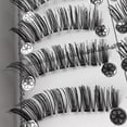 thumbnail image 4 of 10 pares de pestañas naturales componen pestañas postizas hechas cruzadas desordenadas jinwen  Pestañas de maquillaje sintético, 4 of 8