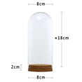 thumbnail image 2 of Cover Cloche Bell Jar with Wooden Cork for Table Decor DIY , 8x18cm, 2 of 9