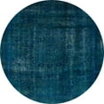 thumbnail image 1 of Ahgly Company Tapis Rond Abstrait Vert Persan, 3 Pieds Rond, 1 of 6