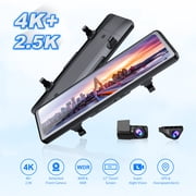 JOMISE 11 Rear View Mirror Camera Dash Cam 4K Front and Rear Split Screen GPS 32G Card 24H Parking Monitor