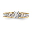thumbnail image 4 of 14K Yellow Gold Ring Band Engagement Actual product is only Diamond Round, Size 6, 4 of 8