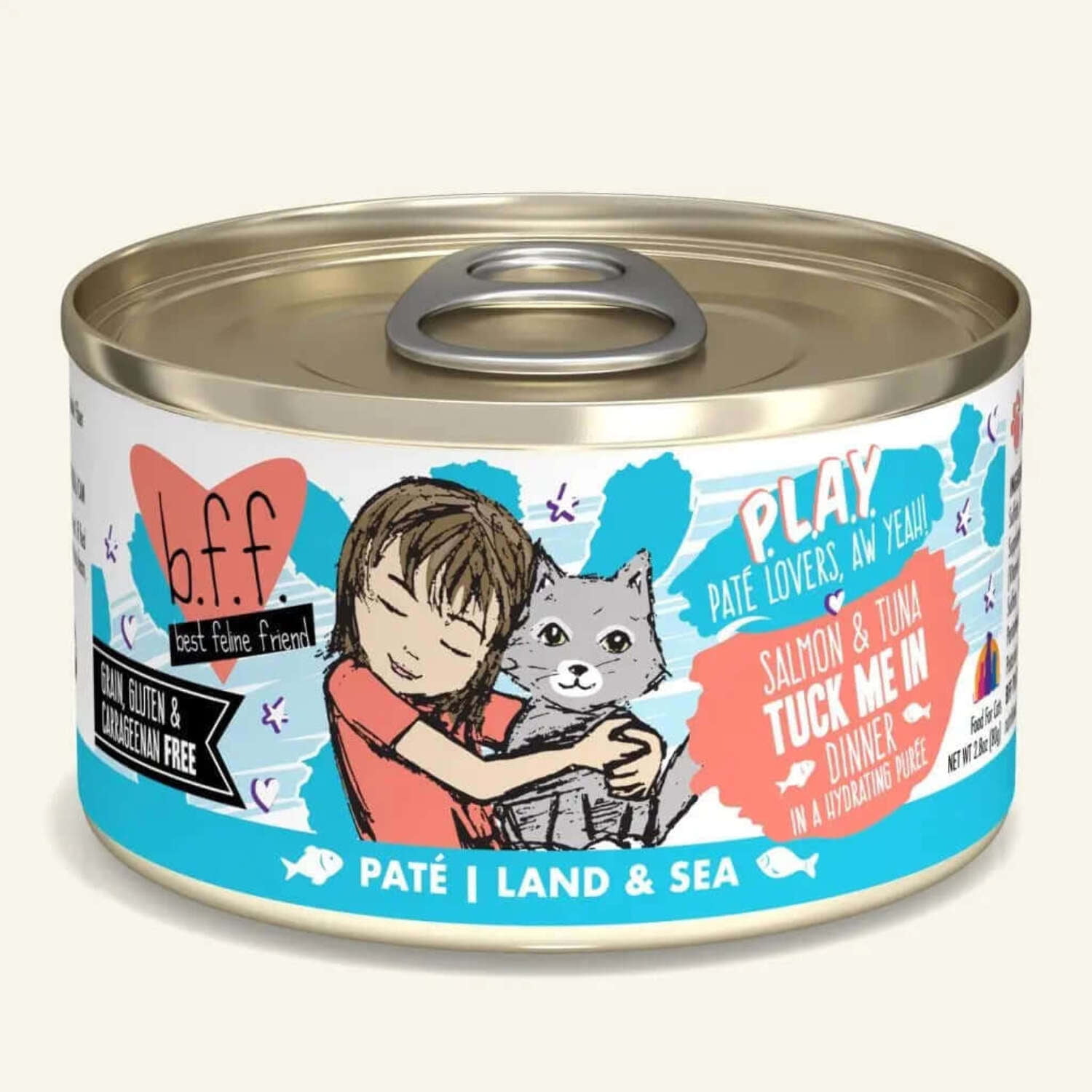 B.F.F. PLAY - Best Feline Friend Paté Lovers, Aw Yeah!, Salmon Tuna Tuck Me In