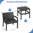 thumbnail image 3 of Gymax Ensemble de 3 Meubles de Patio avec 2 Fauteuils Modernes en Rotin et Table d'Appoint Carrée de 25 Pieds', 3 of 6