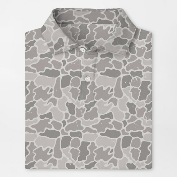 Marsh Camouflage Polo Shirt for Men Short Sleeve Outdoors Fishing Hunting