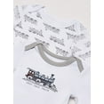 thumbnail image 2 of Hudson Baby Infant Boy Cotton Long-Sleeve Bodysuits 5pk, Train, 3-6 Months, 2 of 5
