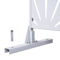 DUOSONG Outdoor & Indoor Privacy Screen Metal Privacy Screen 76" H×48" W, Freestanding Decorative Privacy Screen For Deck Balcony Patio, Privacy Fence Panels For Outside Lawn Garden Ps104 White White