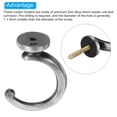 thumbnail image 4 of Uxcell Curtain Holdback Wall Mounted Curtain Tiebacks Screw Hooks Hanger Holder Silver 2 Pack, 4 of 6