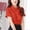 Red, variant on Ladies Shirts Summer Top for Women Shirts Ladies Chiffon Short Sleeved Summer Loose Top for Plus Size Elegant Korean Style Lightweight Blouse Red S